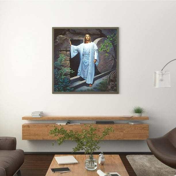 WXRWANG Pintura Por Números Para Adultos – Lienzo De Jesús De 40x50 Cm Con Marco, Pinceles Y Pinturas Acrílicas, Kit De Arte Relajante