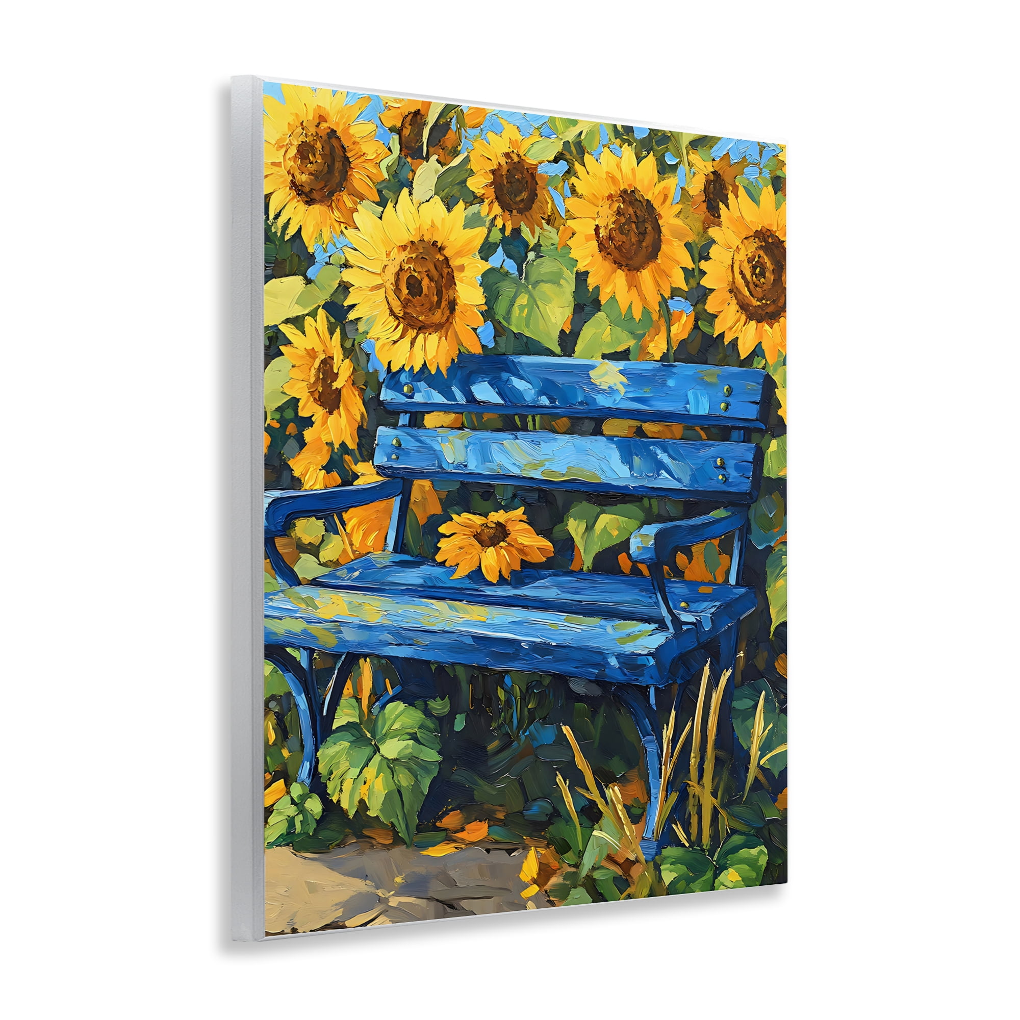 Stupell Industries Bench in Sunflower Field Wall Plaque Art, design by Creative Studio