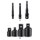 thumbnail image 4 of Taladro Socket Adaptador Hex Shank To Square Impact Driver Extension Bits Kit Craftsman Spring Locking Reemplazo Reducer Herramienta de mano 4pcs Adaptadores AweSitey TO001481-02, 4 of 7