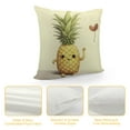 thumbnail image 4 of COMIO  Pineapple Pillow Cases Summer Tropical Fruits Funny Pineapple Fork Wear a Waist Decorative Throw Pillow Cushion Covers Super Soft Pillowcase Standard Pillow Cover, Yellow Green, 4 of 5
