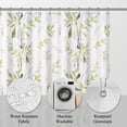 thumbnail image 3 of Mizhona Green Plants Shower Curtain,Rustic Botanical Waffle Shower Curtain,Bathroom Shower Curtains,72"x72", 3 of 5