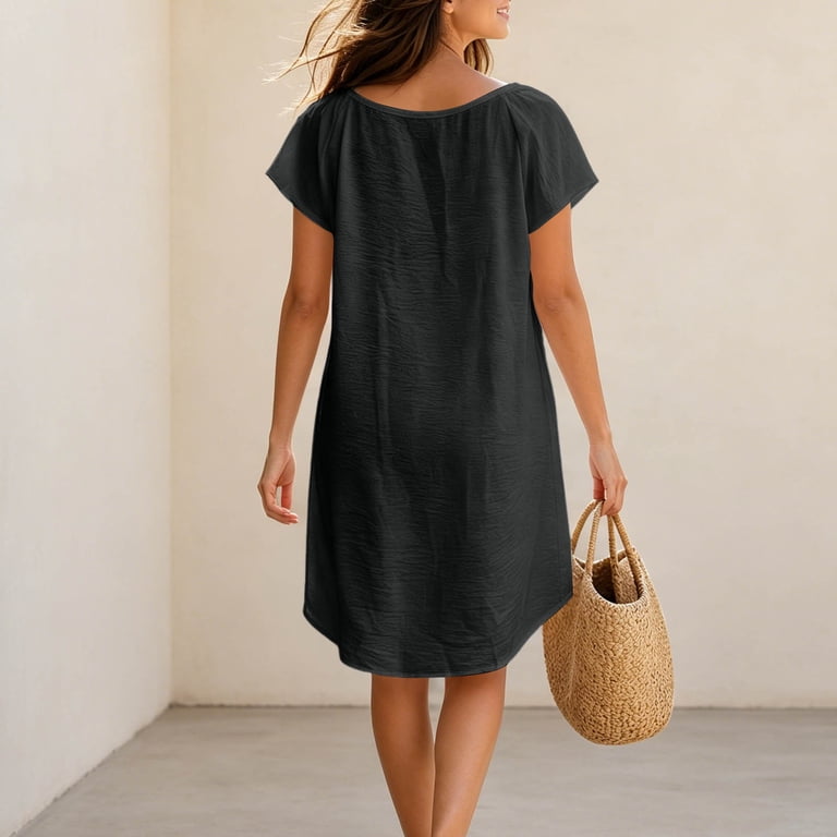 black mesh shift dress Black V Neck Mesh Shift Dress