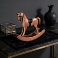 thumbnail image 2 of Handmade Vintage Old Collectible Statue Wooden Rocking Horse Figurines Decorative Ornaments Craft Sculpture for Office & Home Room Desktop Christmas Birthday New Year Gift, 2 of 6