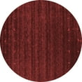 thumbnail image 1 of Ahgly Company Indoor Round Abstract Red Contemporary Area Rugs, 3' Round, 1 of 4