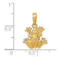 thumbnail image 3 of Auriga 14K Yellow Gold 2-D Frog Pendant for Women (L-18 mm,W-13.5 mm), 3 of 5