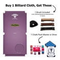 thumbnail image 2 of Championship Tour Edition Pool Table Felt, Billiard Table Cloth, Pool Table Felt Replacement kit, Billiards Table Felt Pool with 6 Precut Rail Cloth Strips, Pool Table Accessories - 7 FT (Lilac), 2 of 7