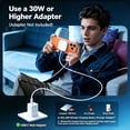 thumbnail image 4 of Wireless Charger,25W Charging Pad Compatible with iPhone 17 16 15 14 13 12 Series, Fast Magnet Charger Stand Compatible with AirPods,Slim Portable Design White(2 Pack), 4 of 8