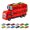 Red, variant on Xinwanna Speed Competition Deformed Ejection Truck Toy with 16 Mini Cars, Friction-Driven Mega Truck Toy with Lighting and Sound, 2-Tier Deformable Foldable Track Runway, Truck Toys for Toddlers, Red