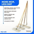 thumbnail image 5 of Tidy Tools Industrial Dust Mop for Floor Cleaning, Floor Mop Wood Handle, 36 Inch Cotton Head, White, 5 of 8