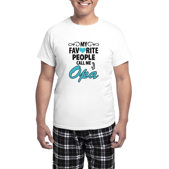 CafePress - My Favorite People Call Me Opa Pajamas - Men's Light Loose Fit Cotton Pajama Set