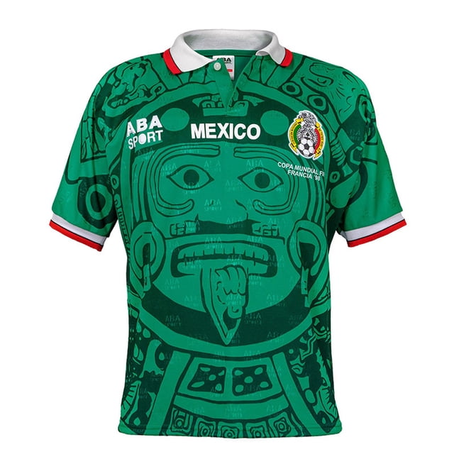 98 México retro jersey casa uniforme de fútbol verde uniforme de fútbol mexicano uniforme de entrenamiento de fútbol