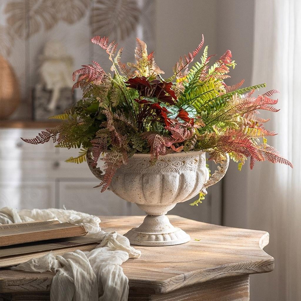 SDFGTstore Iron Flower Pot Planter With Antique Stone Finish For Garden And Home Decoration
