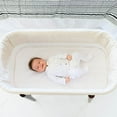 TruBliss Sova Modern Crib Sleeper with Walnut Legs, Irish