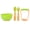 Orange and Green, variant on LAZIOEGR 4-Piece Baby Food Masher Set - BPA-Free PP Bowl, Spoon, Fork, Handle, Blue & Green, Non-Slip, Easy-Grind, Infant Feeding