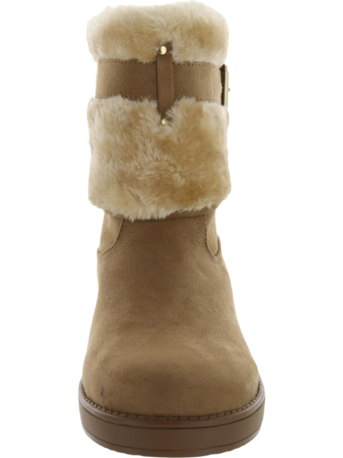 GBG Los Angeles Womens Adlea Faux-Suede Winter & Snow Boots