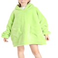 thumbnail image 3 of Adult Kids Winter Warm Wearable Blanket  Big Hooded Sweatshirt Homewear With Front Pocket Oversized, 3 of 6
