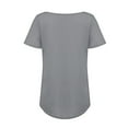 thumbnail image 6 of Giftesty Women Summer Solid Pleated Round-Neck Blouses Loose Short Sleeve Tops T-Shirt, 6 of 6
