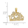 thumbnail image 2 of 14k Solid Yellow Gold Polished Be My Valentine Pendant Necklace 15x19.4mm Wide Pendant for Women, 2 of 2