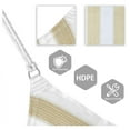 thumbnail image 3 of Paradise 18' x 18' x 18' Sun Shade Sail Triangle Canopy, Permeable Shade Cloth Fabric Sunlight Block Cover HDPE Deck Awning for Outdoor Backyard Pergolas Roof Shading, Beige White Strip, 3 of 6