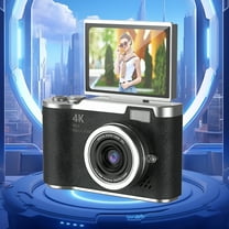 GJX Digital Camera 2.4 Inch Flip Screen Autofocus 1080P FHD Camera, 44MP Digital Camera for Pictures 8X Zoom, Compact Small Vintage Camera Gifts for Teens Kids Boys Girls
