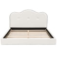 thumbnail image 6 of MODERNLUXE Upholstery Queen Size Platform Bed, Beige, 6 of 9