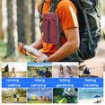 thumbnail image 4 of Bolso de brazo para teléfono móvil Hukapapa de fibra de poliéster para deportes al aire libre, para correr, bolso de muñeca universal impermeable rojo, 4 of 5