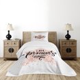 thumbnail image 4 of Ambesonne Cartoon Quilted Bedspread Set 2 Pcs, Modern Dotted Themed Design, Twin Size, White Black Blush, 4 of 5