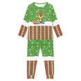thumbnail image 5 of DISNIMO Green Christmas Reindeer Pajamas Kids 9-10 Girls 2 Piece Pajama Set Kids Pjs Girls Long Sleeve Pajamas Kids Pj Set Girls Kids Loungewear Set Girls Sleepwear Set, 5 of 7