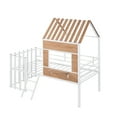 thumbnail image 6 of imerelez Metal Twin size Loft Bed with Roof, Window, Guardrail, Ladder White, 6 of 9