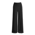 thumbnail image 6 of Besolor Womens Wide Leg Pants Elastic High Waisted Casual Loose Loungewear Workout Athletic Gym Yoga Trousers, 6 of 6