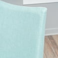 thumbnail image 3 of GDF Studio Quaker Mid Century Modern Fabric Upholstered Dining Chairs, Set of 2, Mint and Walnut, 3 of 12