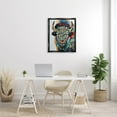 thumbnail image 2 of Abstract Bison Kaleidoscopic Strokes Animals & Insects Painting Jet Black Framed Art Print Wall Art, 2 of 6