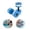 Blue, variant on kayannuo 1 Pair Aqua Fitness Barbells Foam Dumbbells Hand Bars Pool Resistance Exercise