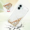 thumbnail image 3 of KOMI Compatible with iPhone 16 Plus 2024 Glitter Case Clear Flowing Liquid Quicksand Case Girly Women Sparkly Bling Soft TPU Protective Bumper Case for iPhone 16 Plus 6.7 inch. YBL Love Gold, 3 of 6