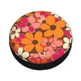 thumbnail image 3 of Multi-Size Car Tire Dust Cover Sunscreen, Corrosion, Dust And Water Keep Spare Tires Clean Retro Groovy Flowers Pattern (14) 15 Inch, 3 of 8