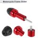 thumbnail image 5 of Protector de guardabarros de rueda de aleación de aluminio de 10mm, slider de marco de motocicleta, protector de choque, 44mm, 137mm, tornillo rojo, 1 juego, 5 of 7