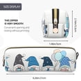 thumbnail image 3 of Fotbe Snow Gnome for Winter Estuche para Lápices de Cuero con Estampado, Estuche con Cremallera Resistente, Organizador Compacto y Elegante para Papelería, 3 of 7