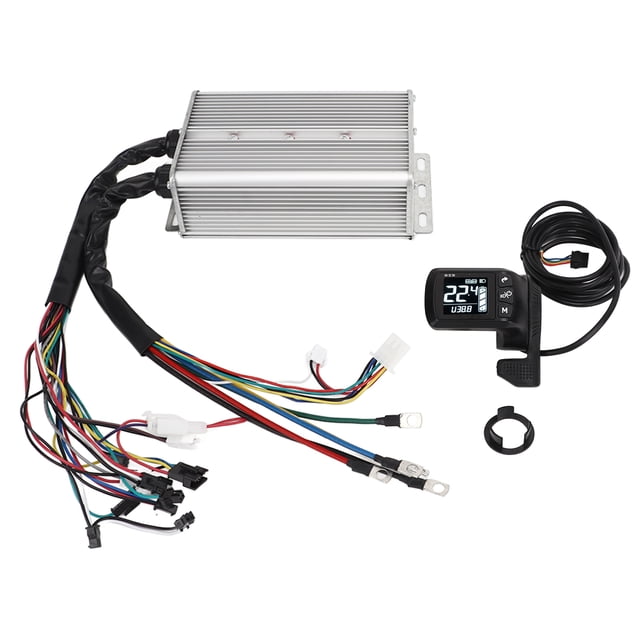Pantalla LCD, 48V 60V 1500W Kit de conversión de bicicleta eléctrica Conjunto de controlador de motor sin escobillas Funcionalidad inteligente