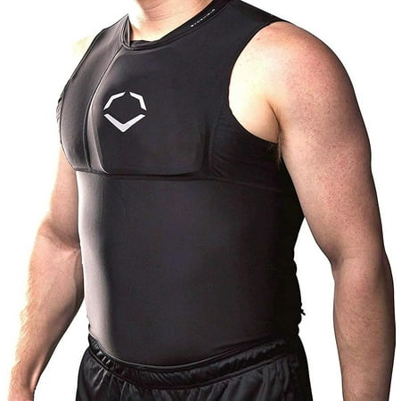 UPC: 0887768849405 | EvoShield NOCSAE Certified Protective Adult Men s Chest Guard Sleeveless Shirt  Black  Large