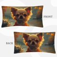 thumbnail image 7 of King Pillow Cases Standard Size - Maple Leaf Meditating Chihuahua Soft Envelope Closure Microfiber Block Print Pillow Cover, Wrinkle Stain Resistant Travel Pillow Covers Standard Size 20x36in, 7 of 7