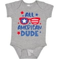 thumbnail image 3 of Inktastic 4th of July All American Dude with Red and Blue Glasses Boys Baby Bodysuit, 3 of 5