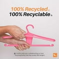 thumbnail image 4 of Kangaroo 100% Recycled High-Strength Clothing Hanger, Pinkity 5-Pack - Shirt, Pants, Jacket, 4 of 6