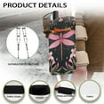 thumbnail image 6 of COEQINE Dragonfly Crutch Pouch Flower Storage Organizer for Underarm Crutches Medical Crutch Accessories Waterproof Mobility Cane Pouch for Rehabilitation Patients, 6 of 7