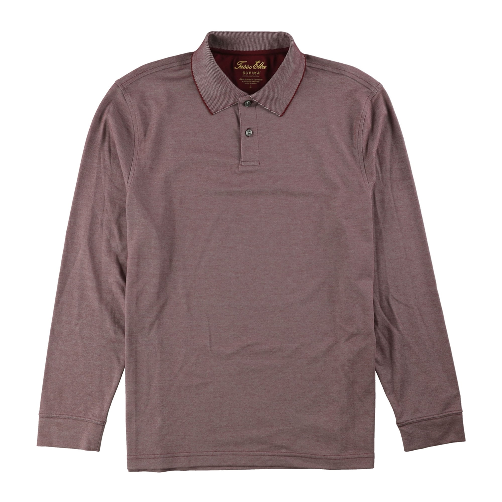 Tasso Elba - Tasso Elba Mens LS Rugby Polo Shirt, Red, XX-Large - Walmart.com - Walmart.com