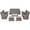 Brown/Gray, variant on Jentlehouse 10 Pieces Outdoor Patio Furniture Set with 4 Swivel Rocking Chairs,Wicker Rattan Sofa Set Outdoor Sectional Conversation Set for Garden Lawn Balcony
