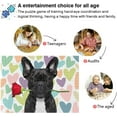 thumbnail image 4 of FREEAMG Cute Funny French Bulldog Dog Rose Love 500 Piece Jigsaw Puzzle, Wall Artwork Puzzle Games for Adults Teens 20.5" L X 14.9" W, 4 of 7