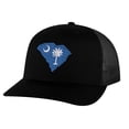 thumbnail image 4 of South Carolina Trucker Hat - Embroidered State Flag Design - Palmetto State Cap Snapback (CoyoteBrown), 4 of 9