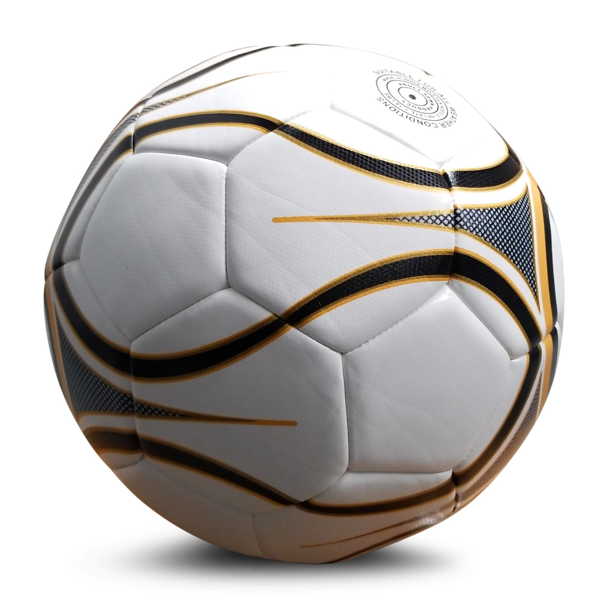 Uber Soccer Thermofusion Match Soccer Ball (3, Gold/Black)