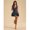 Dark Grey, variant on Dark Grey Women's Solid Color Deep V-Neck Ruffle Hem Sleeveless Dress,