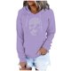 thumbnail image 2 of Puntoco Mujer Moda Casual Impreso Blusa de manga larga Bolsillo Pullover tops Sudaderas con capucha Puntoco Puntoco-331, 2 of 7